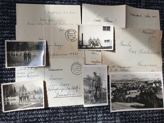 Ww2 Display Lettering ORIGINAL GERMAN WW2 Soldiers Letters And Photographs Postcard/postkarte ...