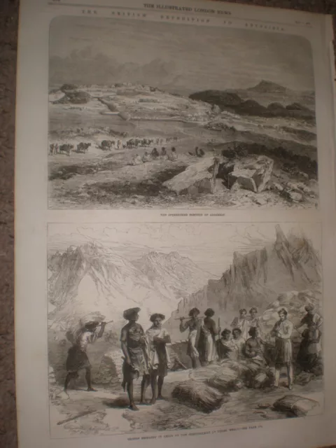 Abyssinia Ethiopia Adigerat and Shohos at undel Well 1868 prints ref Z1