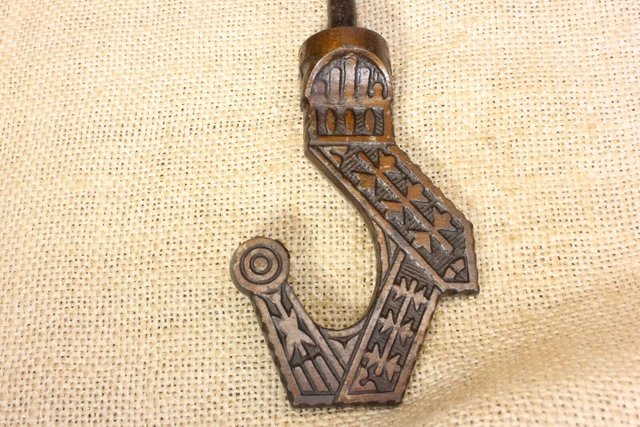 Old Ceiling Plant Hook Chandelier Bird Cage Hanger Square Nut Vintage Iron 3