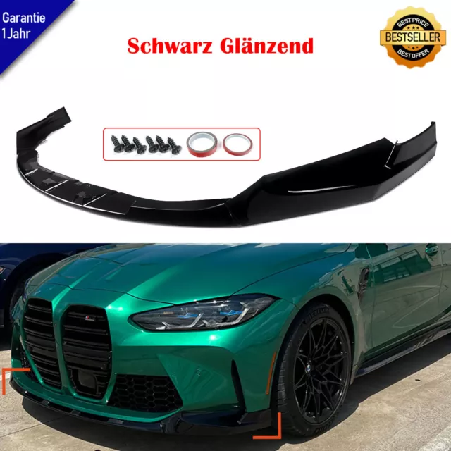 M Optik Für BMW G80 M3 G82 G83 M4 21-2023 Frontspoiler Frontlippe Glanz Schwarz