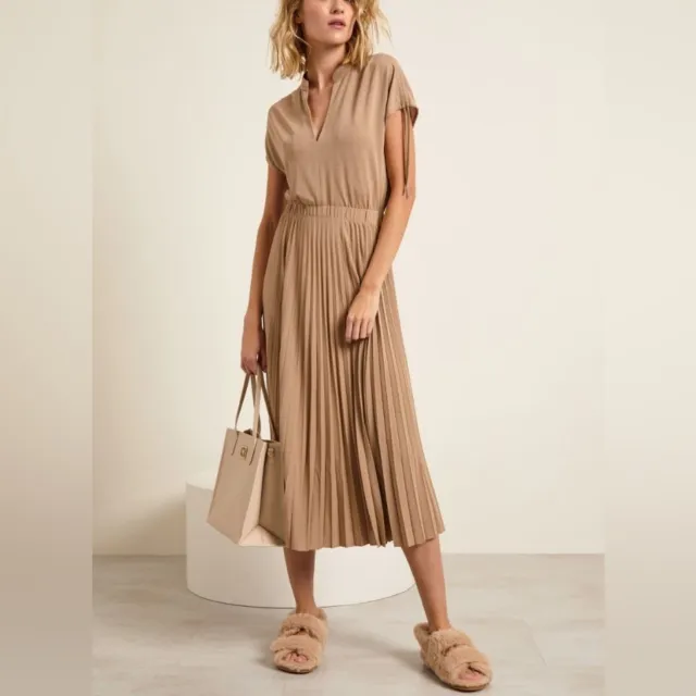 Marella by Max Mara Label-cut Long Pleated Dress Size:Small US4/6 Spring/ Summer