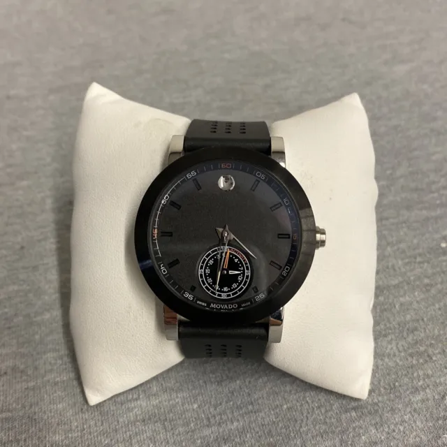 Movado Museum Sport Motion Smartwatch Black Watch 202-SMD043