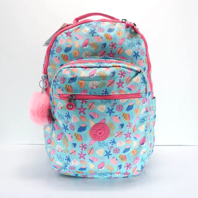 Kipling Seoul Backpack Laptop Travel Bag KI0451 Polyester Seashell Bright $134