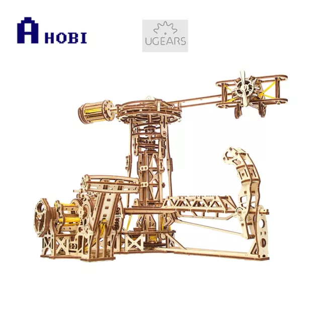 Ukraine Made UGears Aviator Mechanical Wooden 3D Puzzle Model Kit