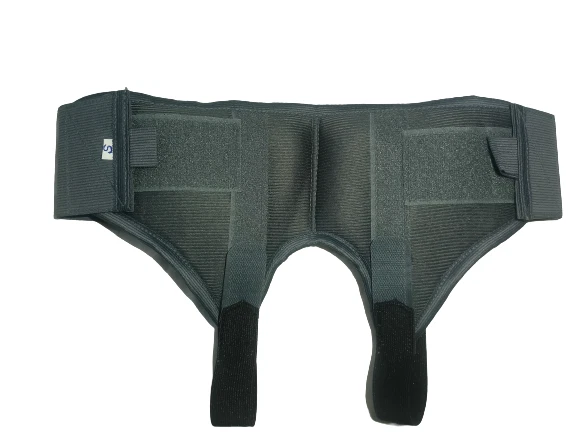 Ceinture Pour Hernie Inguinale Double - Grise, Réglable, Coton, SOFT CARE, Neuf, UK