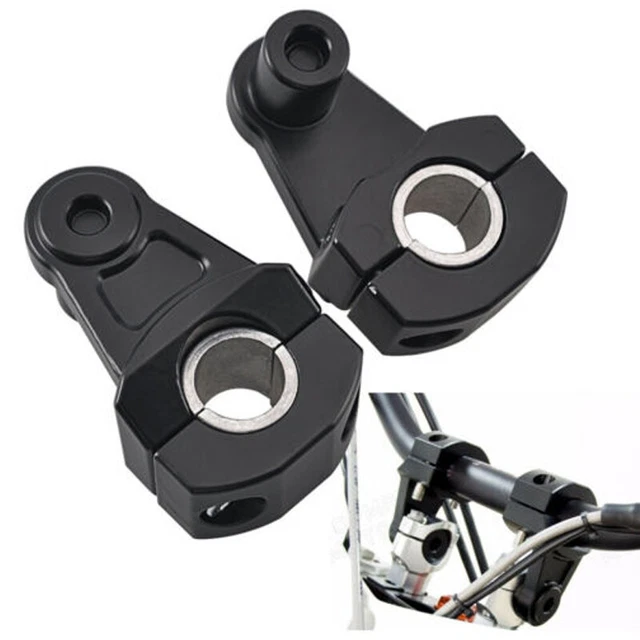 Pair Motorcycle 7/8" 1-1/8"Handlebar Riser 2" Rise Adapter Mount Bracket Clamp