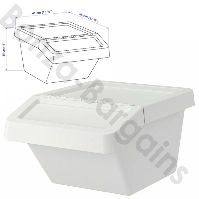 IKEA SORTERA WASTE Trash Sorting Recycle Bin With Lid Durable Plastic