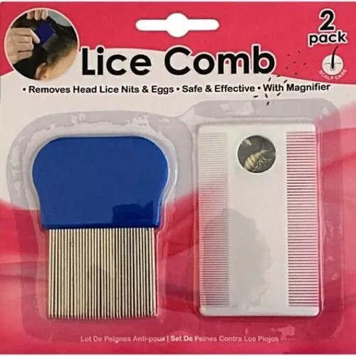 Metal Plastic Nit Hair Comb Set Magnifier Remove Head Lice And Eggs Effectively