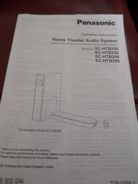 NUOVO* TELECOMANDO REMOTO sistema soundbar originale Panasonic SC-HTB200 EUR 50,28 - IT