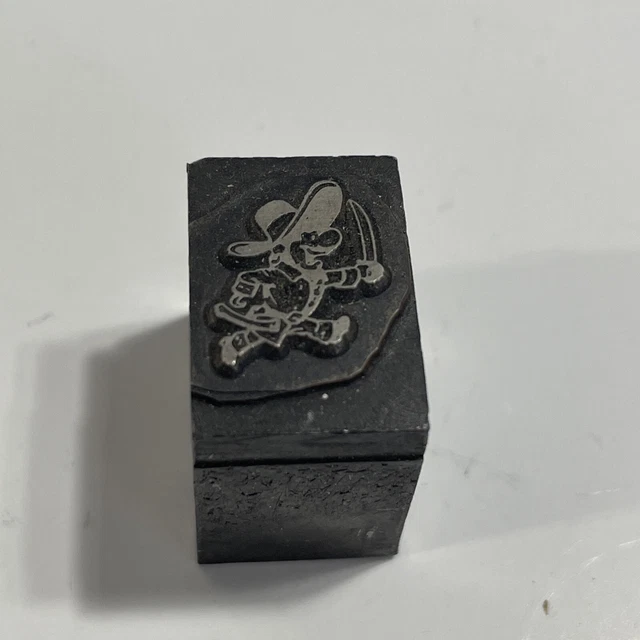 Vintage Printing block Pirate buccaneers Marauders Football Mascot