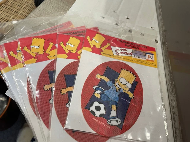 5 Iron on Patches Simpsons. Bart.