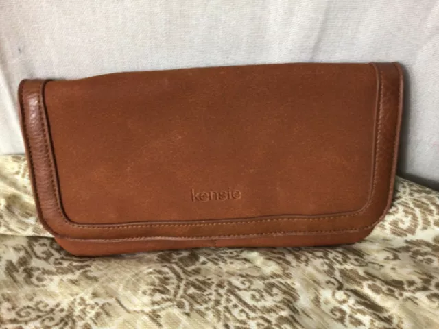 Brown Suede Kensie Wallet/Clutch