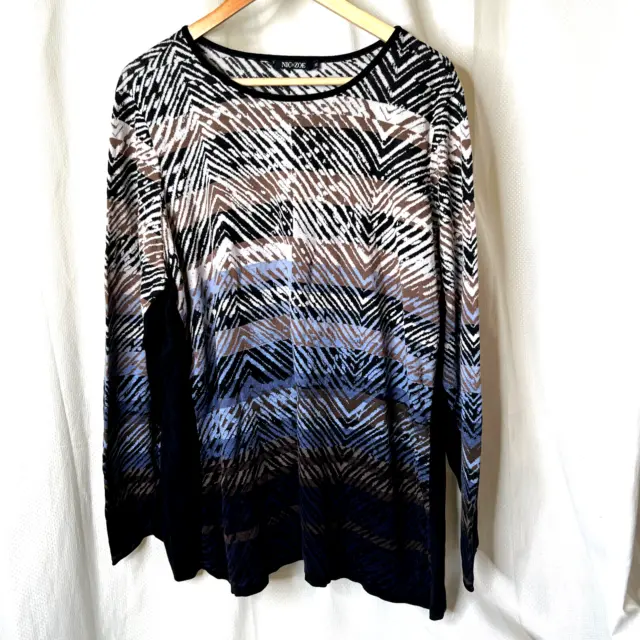 Nic + Zoe Womens Soft Sweater Top Sz 3X Plus Size