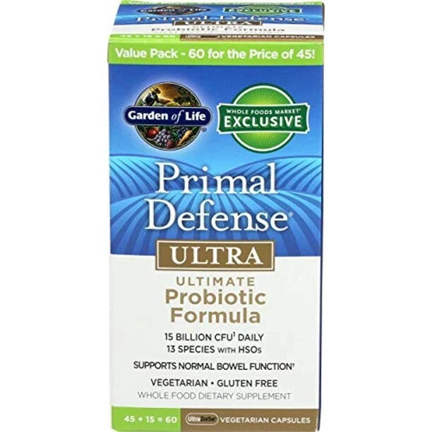 Garden of Life Primal Defense Ultra Capsules, 60 Count Exp 07/2023