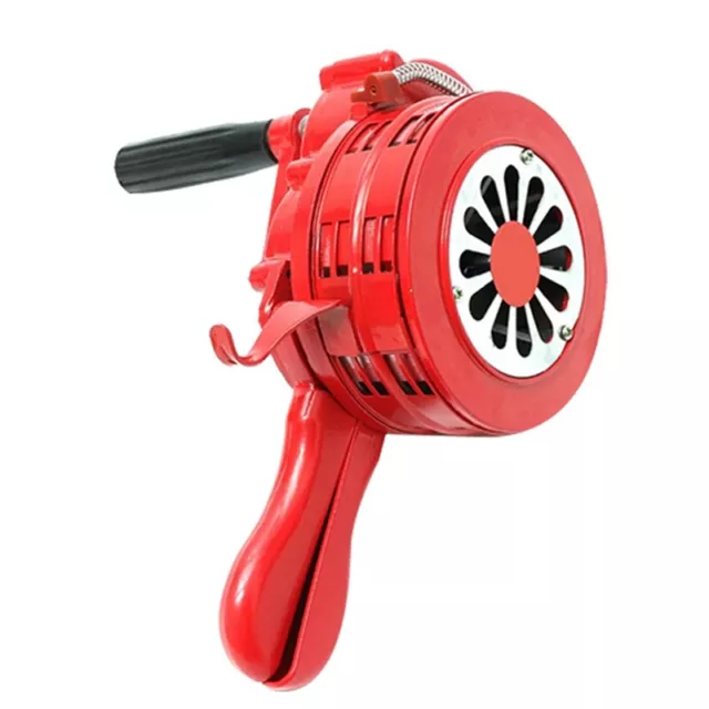 Emergency Hand Crank Siren Horn Warning School Shopping Fire Air Raid Red 18651