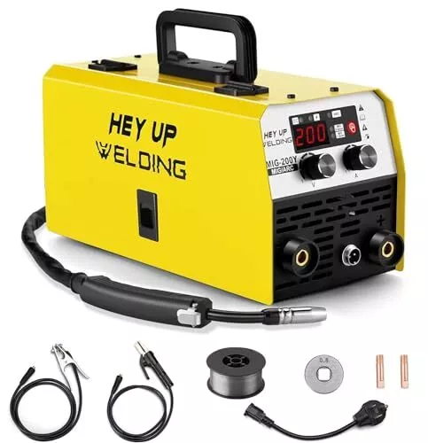 MIG Welder, 140Amp 2 IN 1 Stick/Flux Core Welder with 2LBS Flux Cored MIG-200Y