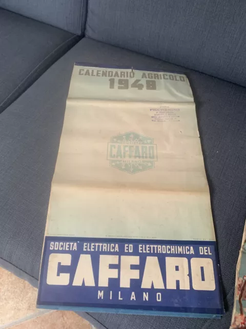 Calendario Pubblicitario D’epoca Caffaro Societa’ Elettrica Elettrochimica 1948