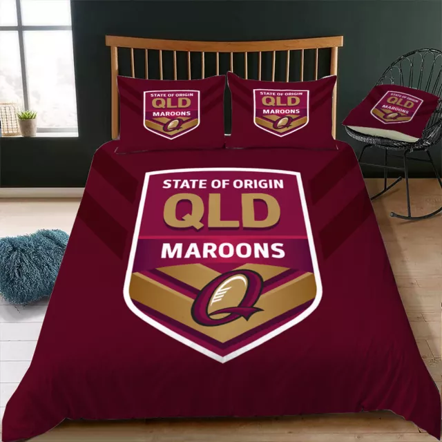 Qld Maroons Doona Single/Double/Queen/King Bed Quilt/Doona/Duvet Cover