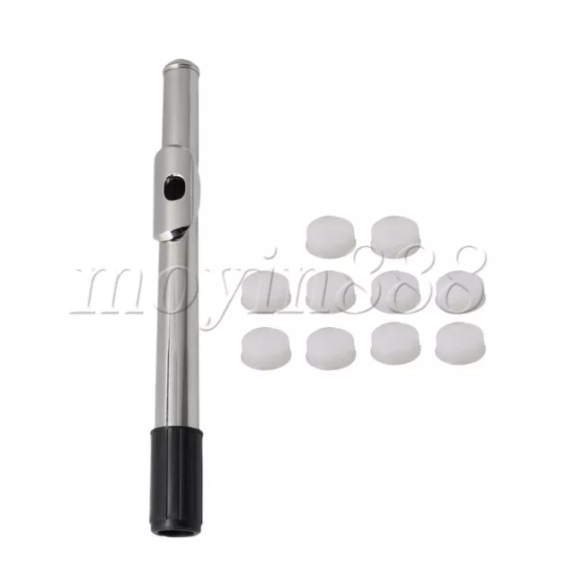 2 cm Diameter Nickel Plated Flute Headjoint with 10 pieces White Plugs