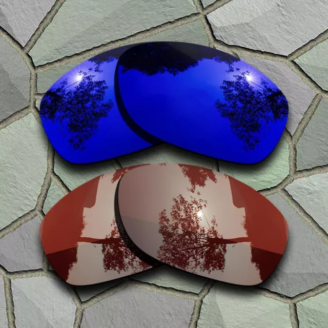 Violet Blue&Bronze Brown Polarized Lenses Replacement For-Oakley Pit Bull