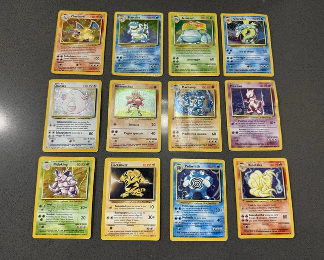 LOTTO 12 CARTE Pokemon Set base (condizioni non buone) EUR 56,00 ...