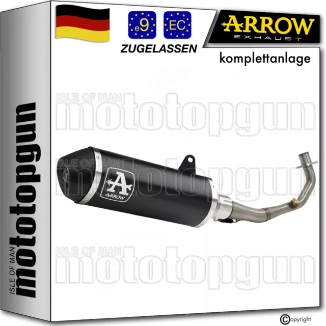 Arrow Komplettanlage Kein Kat Urban Aluminium Schwarz Honda Sh 300 I 2016 16