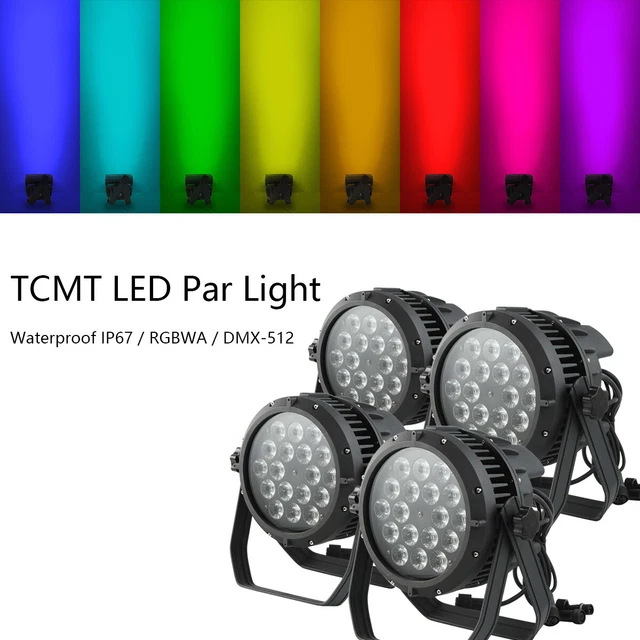 4x Waterproof 270W LED Par Stage Lighting IP67 DMX Par 64 Light Disco Spotlight