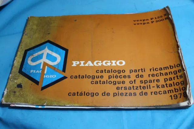 Vespa P125X, P200E Factory Parts Catalogue - 1978