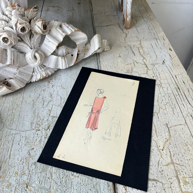 1 LUCIEN LELONG Antique French Paris Fashion House of illustration