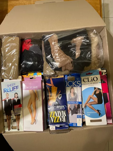 Bulk Lot of 200+ Tights & Pantyhose in Size Tall/Extra Tall - Sheer to Opaque