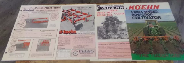 4-lot 70's-80's koehn equipment brochures in nice shape used