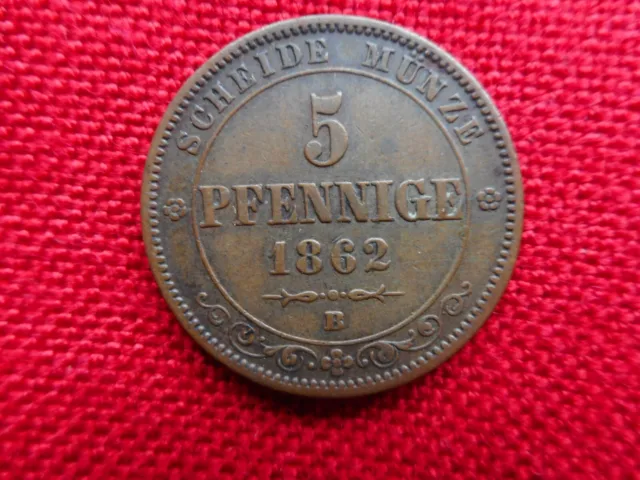 Sachsen 5 Pfennig 1862 B           (19)