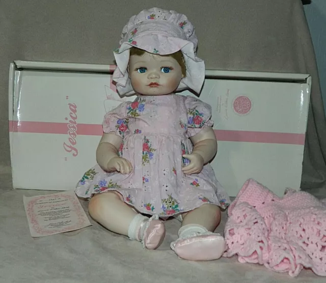 Beautiful 1989 Hamilton Collection Heritage Dolls Jessica 20" Porcelain Doll