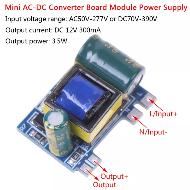 AC-DC 12V 300mA 3.5W Isolated switch power supply module converter mod IOB-hf