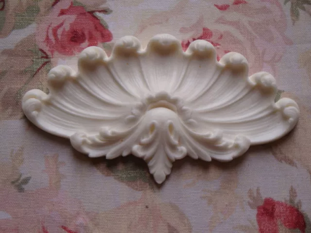 New! French Shell Acanthus Center Architectural Pediment Furniture Applique