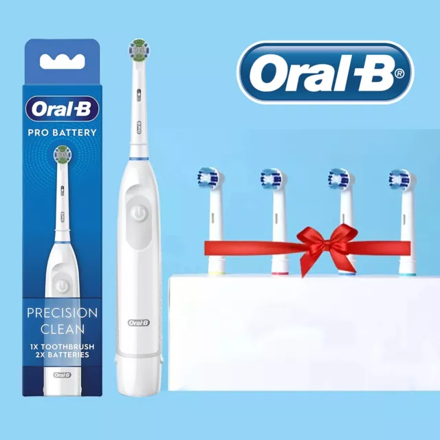 BRAUN ORALB PRECISION Clean Electric Toothbrush Comes With 4x pcs