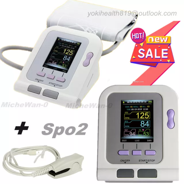 CONTEC08A Digital Blood pressure Monitor NIBP SPO2 Machine,USB PC Software