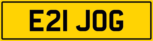 EASY EEZI JOG Run Runner Jogs Old E Reg Prefix Private Reg Number Plate ...