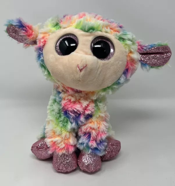 Ty Beanie Boos Daffodil Lamb Sheep Bean Bag Plush Stuffed Animal Soft Toy 8”
