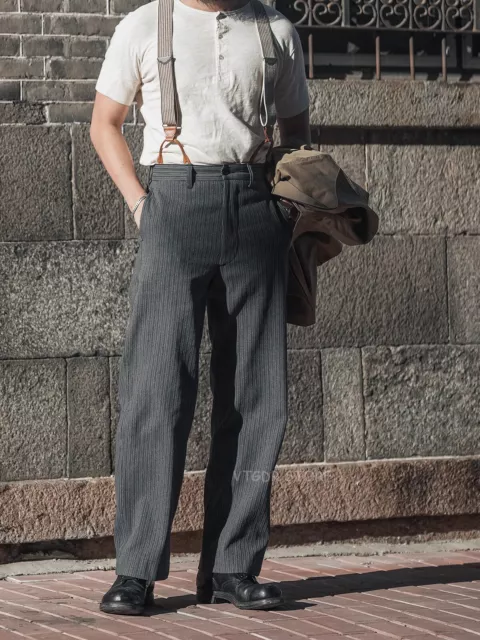 BRONSON 1920S PINSTRIPES Working Class Pants Men Vintage Gentlemen Suit  Trousers $119.99 - PicClick