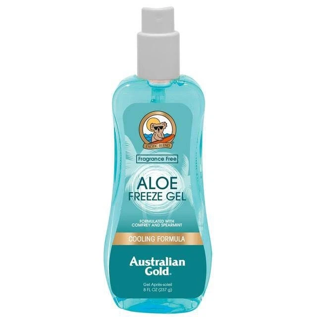 Gel en aerosol de aloe congelado dorado australiano fórmula de enfriamiento de 8 oz
