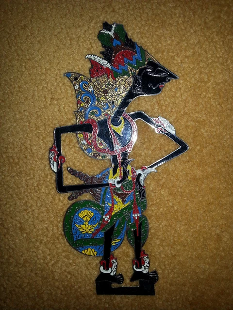 Wayang Kulit Lesezeichen Metall Schattenspielfigur Schattenpuppe Indonesien