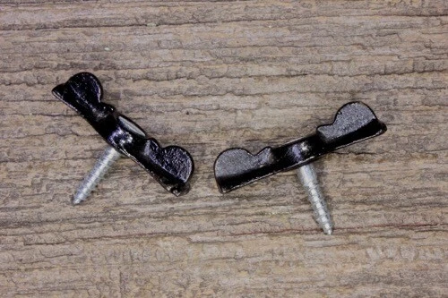 2 Old Cabinet Turn Button Latches Bow Tie Jelly Cupboard 1 3/4” Vintage Stock