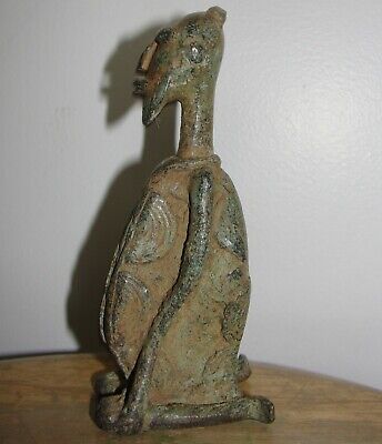 Old African Bronze Cast Ancestoral Fertility Dogon Mali Baule Statue Sculpture