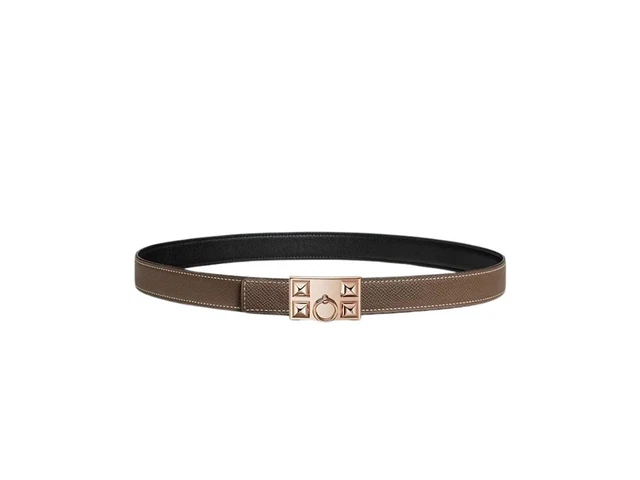 Ceinture Hermès Réversible H 32mm - Boucle Plaquée Or, Taille 85, Cuir - Neuf Avec étiquettes