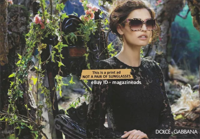 DOLCE & GABBANA Eyewear 2-Page PRINT AD Fall 2014 BIANCA BALTI