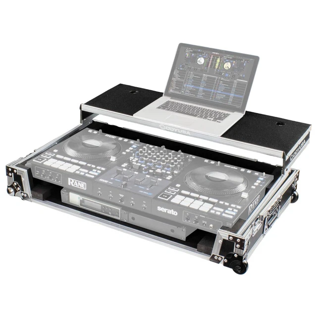 Odyssey FZGSRANE4W1 1U Flight Case for RANE FOUR w Platform & Wheels idjnow