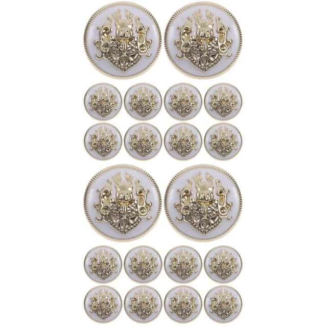 20 Pcs Suit Buttons Sport Coat Vintage Metal Crafts Miss Clothing Multifunction