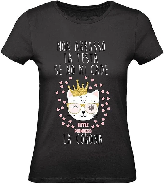 T-Shirt Donna 100% Cotone Made In Italy - Basic Comfort Con Stampa Humor - Foto 4