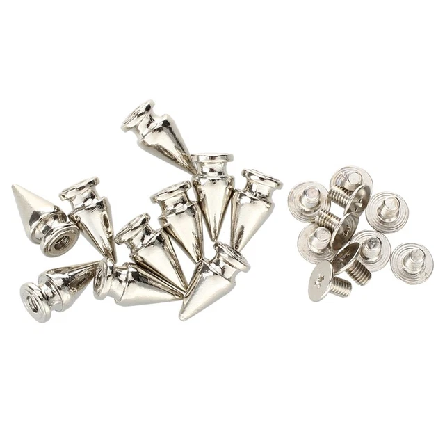2X (10Er Set Tornillo de Plata Remache Pendientes Spots HAZLO TÚ MISMO Rock Punk 7X13Mm B4O8)8)